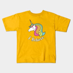 I believe Rainbow Unicorn Shirt Kids T-Shirt